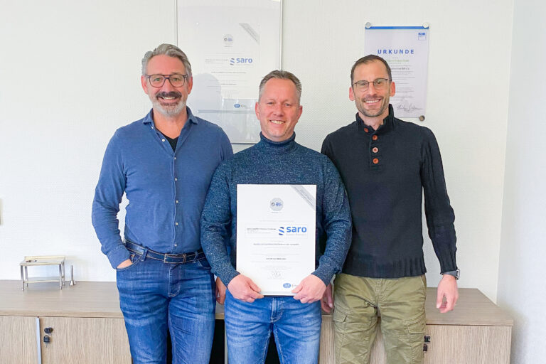 Saro wurde erneut nach DIN EN ISO 9001 zertifiziert